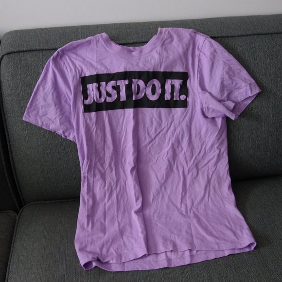 The Nike Tee Mens Just Do it Purple Size S T-Shirt - Picture 1 of 6